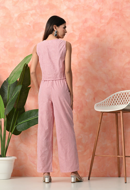 Blush Stripes Co-ord Set