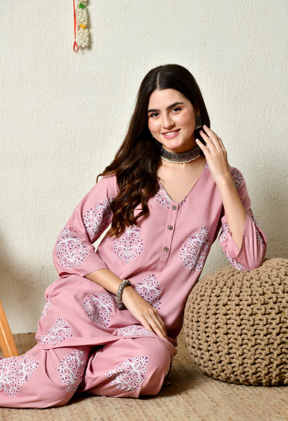 Blush Bloom Kurta Set