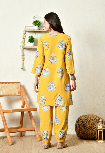 Amber Bloom Kurta Set