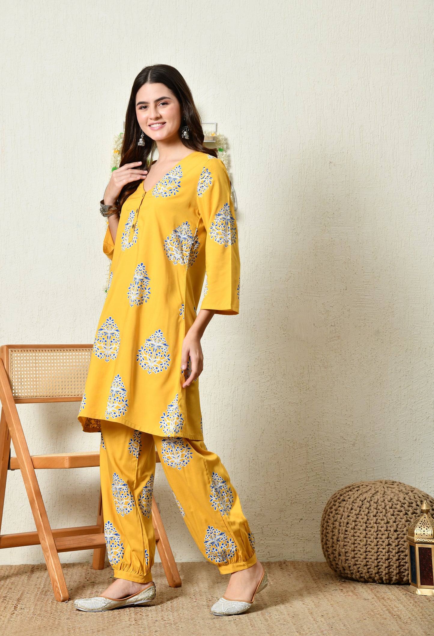 Amber Bloom Kurta Set