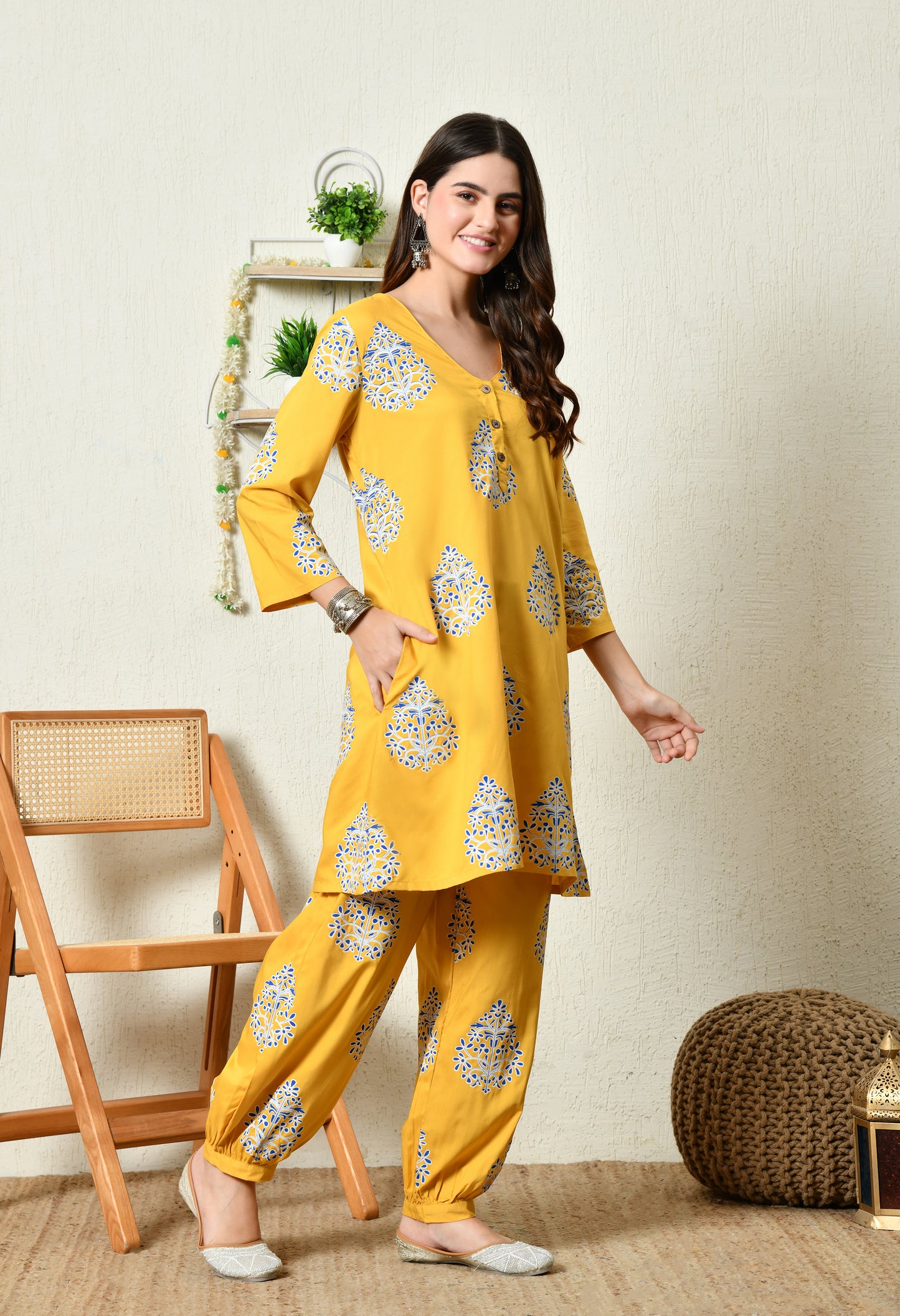 Amber Bloom Kurta Set