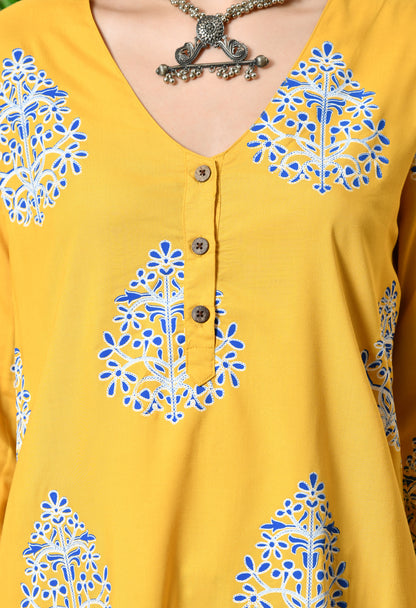Amber Bloom Kurta Set